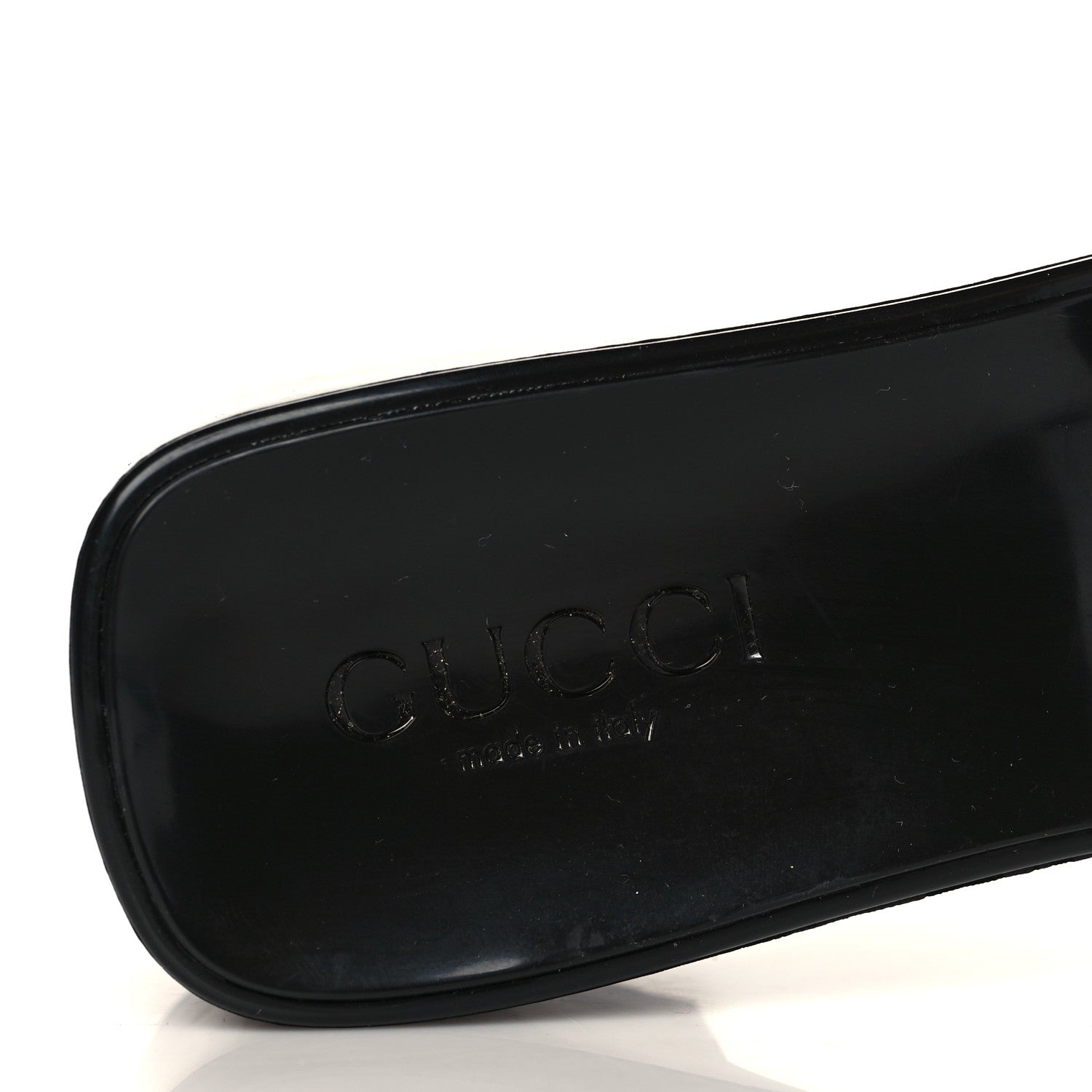 Gucci Rubber Gucci Logo Womens Platform 20/60mm Slide Sandals 38 Black 7 of 10