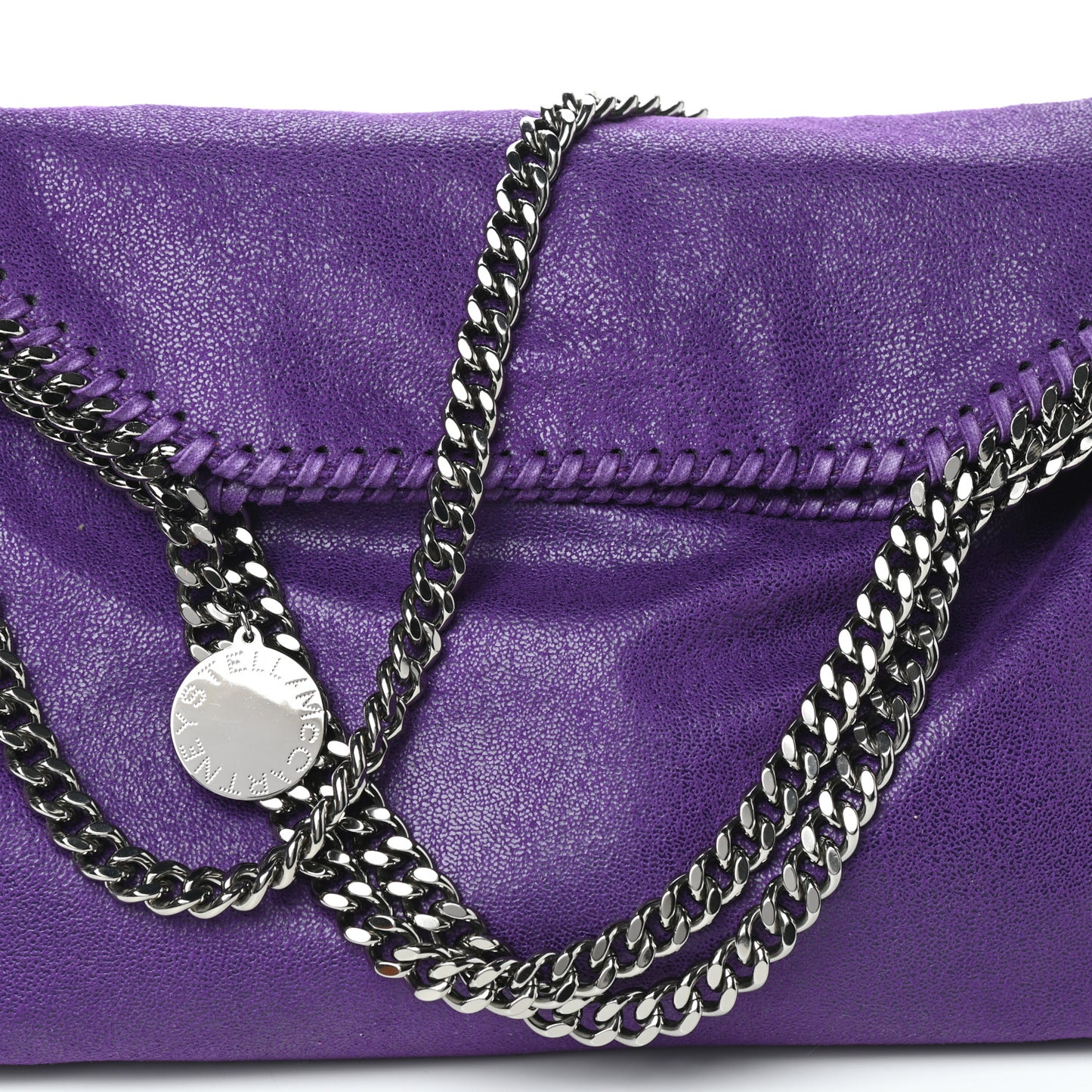 Shaggy Deer Falabella Fold Over Tote Bright Purple