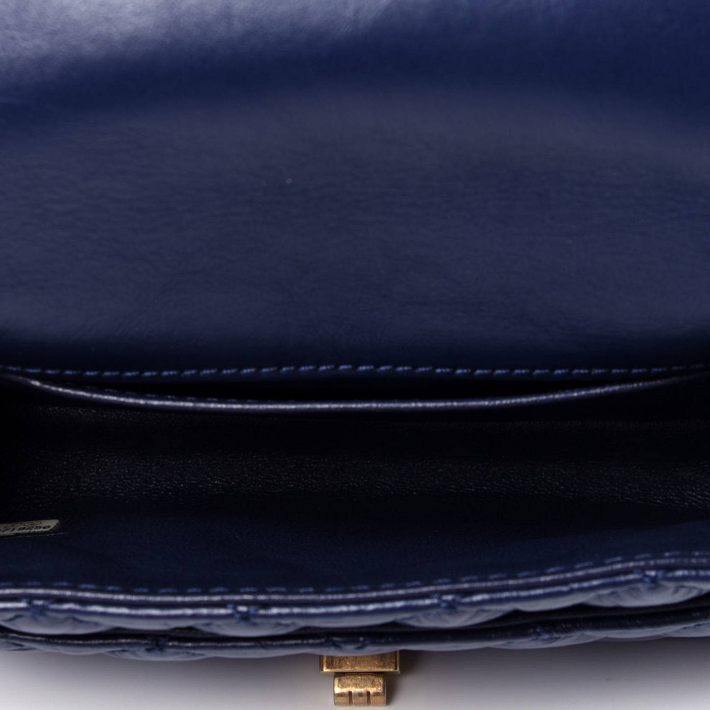 Aged Calfskin Quilted 2.55 Reissue Flap Belt Bag Clutch Navy
