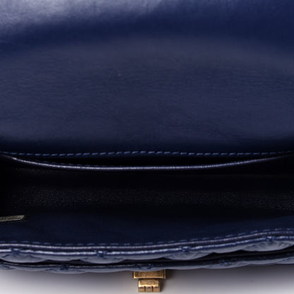 Chanel Aged Calfskin Quilted 2.55 Reissue Flap Belt Bag Clutch Navy 5 of 11