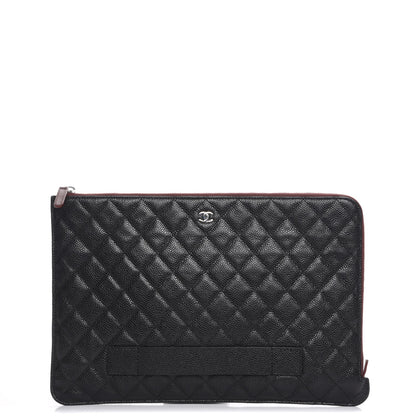 Chanel Caviar Quilted Large Slide Pouch Black 1 of 8