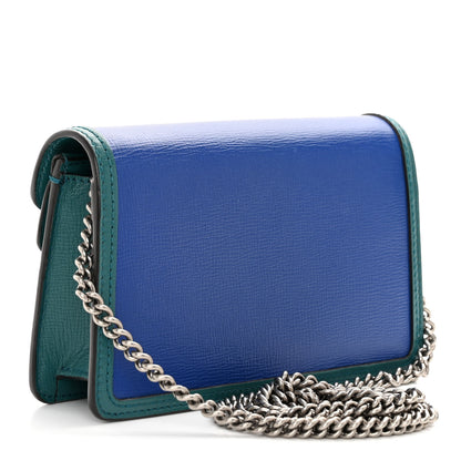 Gucci Azalea Calfskin Enamel Super Mini Dionysus Shoulder Bag Imperial Blue Pavone 3 of 10