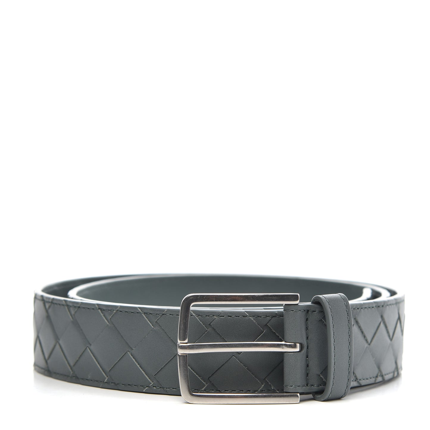Nappa Intrecciato Belt 100 40 Slate