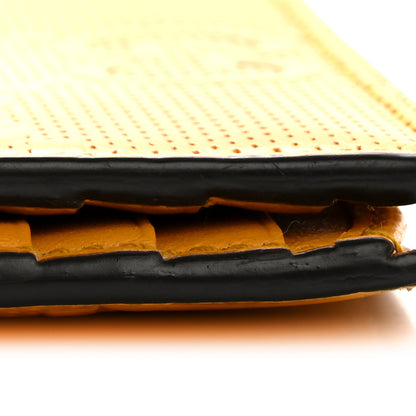 Gucci Calfskin GG Tennis Embossed Bi-Fold Wallet Yellow Tangerine 10 of 12
