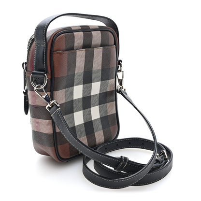 Burberry House Check Canvas Calfskin Wyatt Crossbody Dark Birch Brown 2 of 8