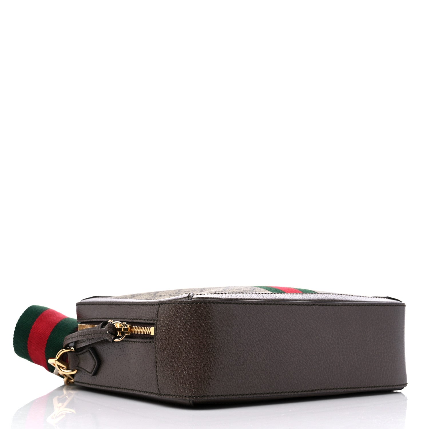 Gucci GG Supreme Monogram Web Small Ophidia Top Handle Shoulder Bag Brown 4 of 11