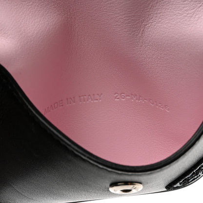 Christian Dior Calfskin Sequin Diorissimo Trio Pass-Mo Coin Case Charm Black 5 of 10