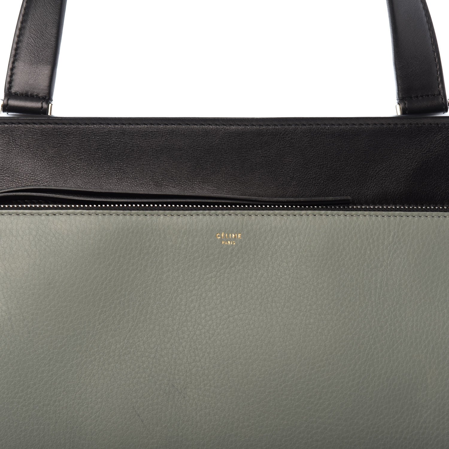 Celine Calfskin Medium Bi-Color Edge Shoulder Bag Almond 10 of 10