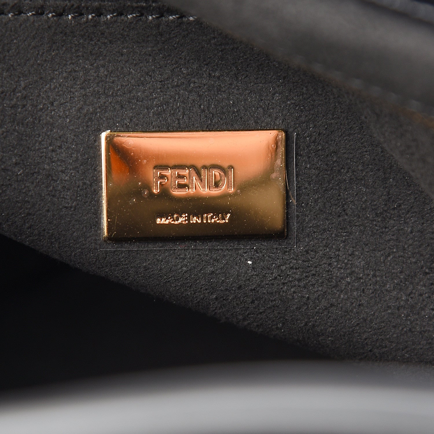Fendi Vitello Glacier Small FF Tote Black 5 of 9