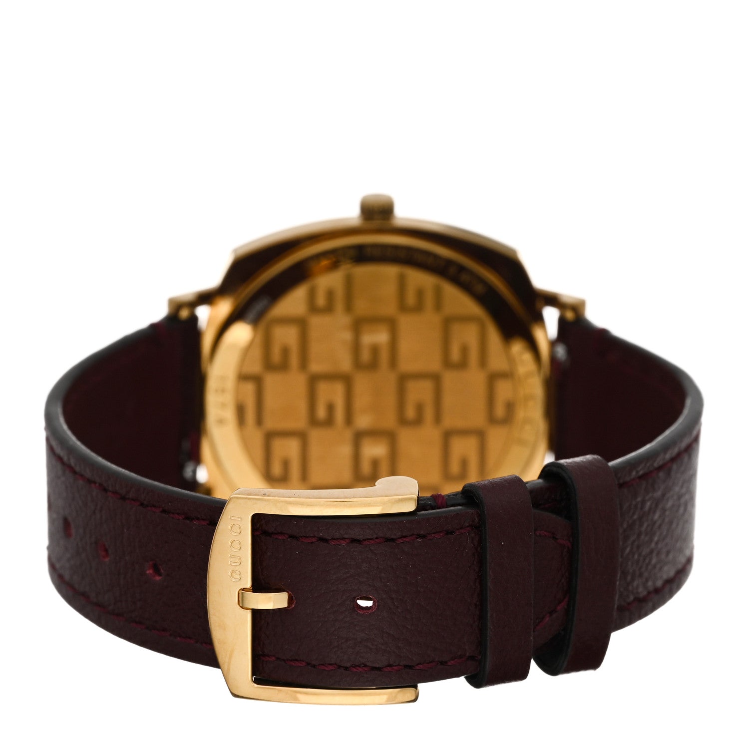 Gucci Stainless Steel Alligator 35mm Grip Quartz Watch Burgundy 3 of 4