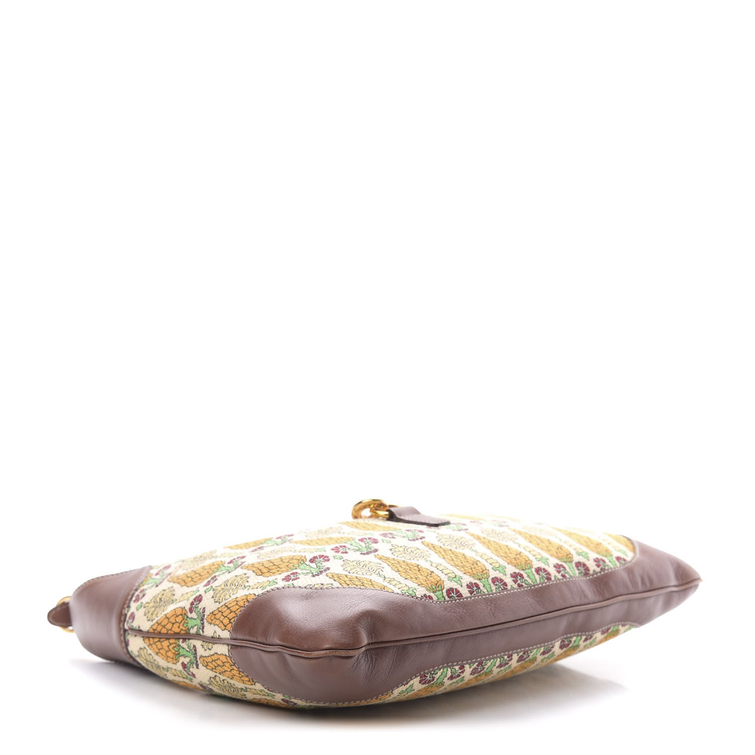 Gucci Canvas Pineapple Print Jackie O Bouvier Hobo Brown 4 of 10