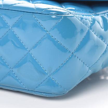 Chanel Patent Quilted Mini Rectangular Flap Turquoise 9 of 11