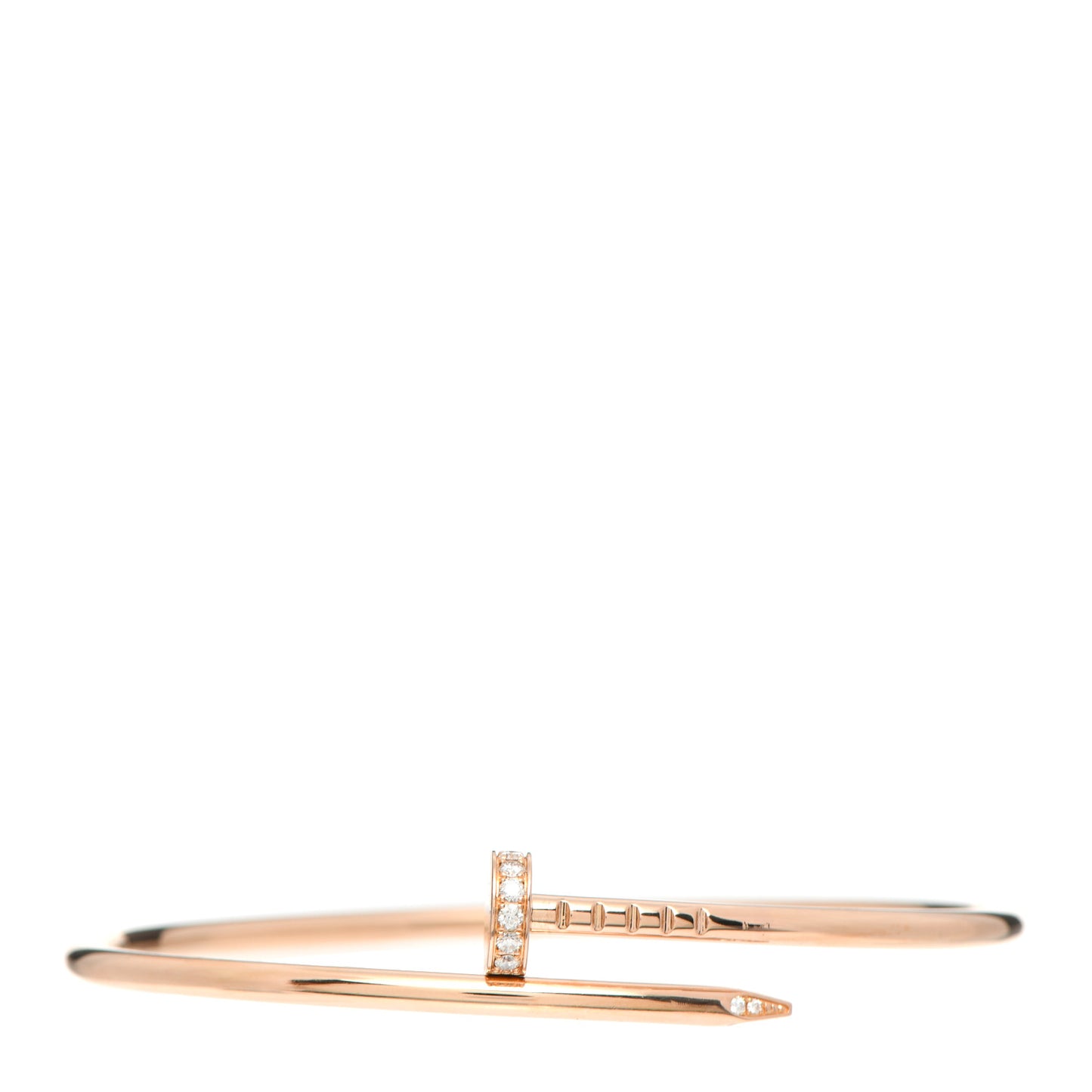 18K Pink Gold Diamond Small Juste Un Clou Bracelet 16