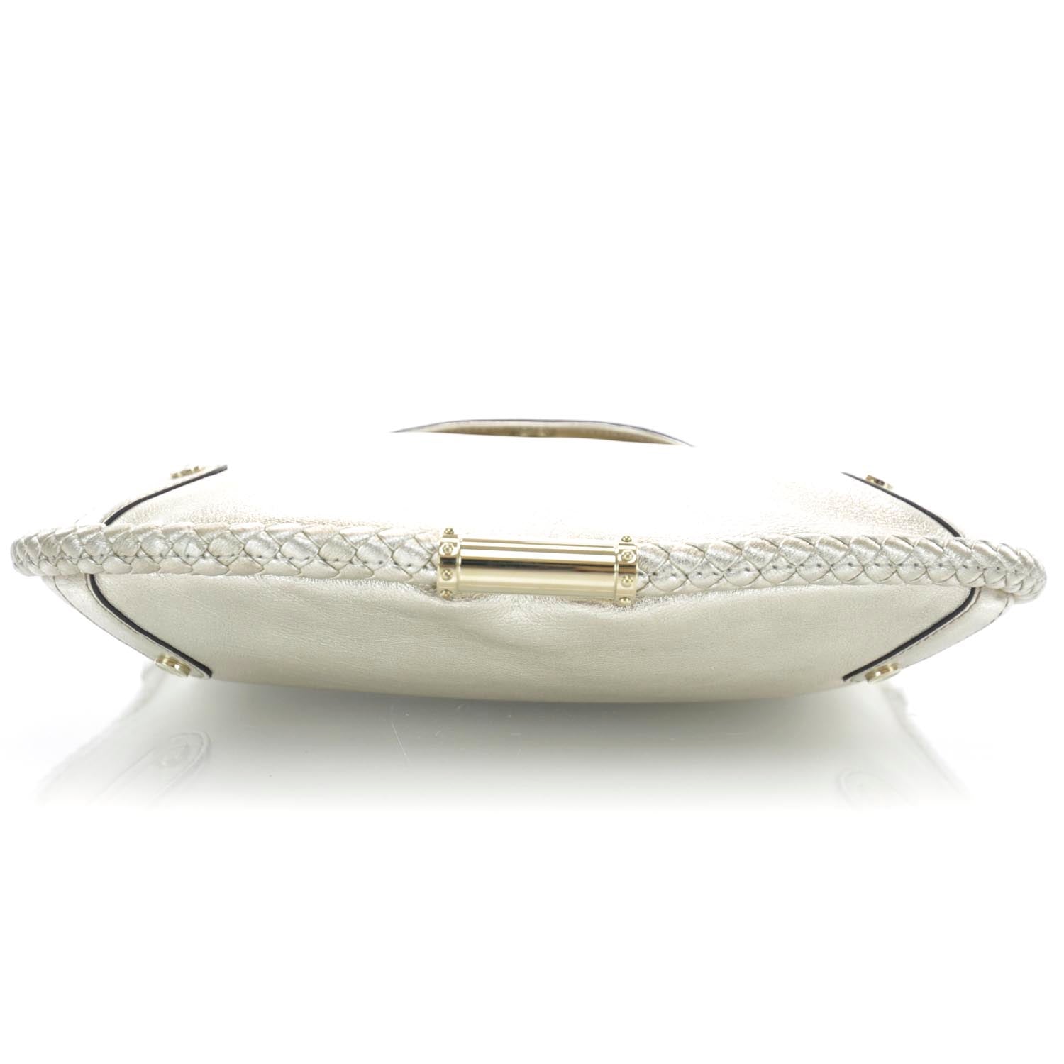 Gucci Leather Britt Tassel Shoulder Bag Metallic 6 of 9