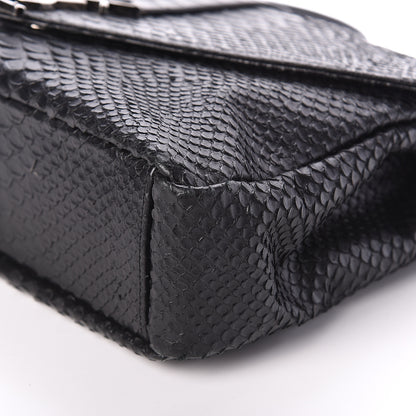 Saint Laurent Snake Calfskin Embossed Monogram Large College Satchel Black 8 of 8