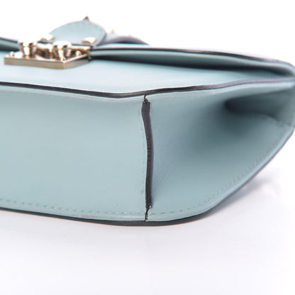 Valentino Garavani Vitello Small Glam Lock Rockstud Flap Sky Sorbet 10 of 11