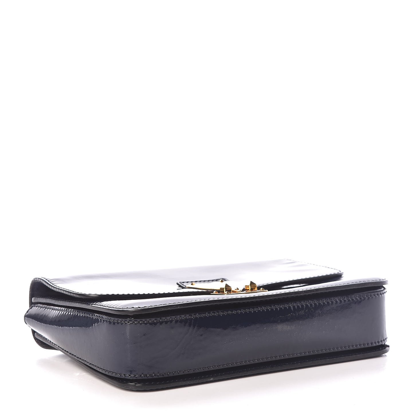 Patent L'Amour Rockstud Shoulder Bag Marine