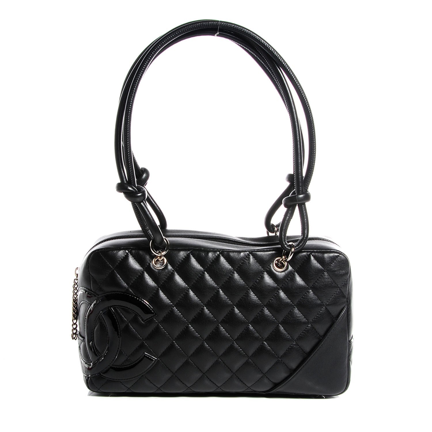 Chanel Calfskin Quilted Large Cambon Bowler Black 1 of 7
