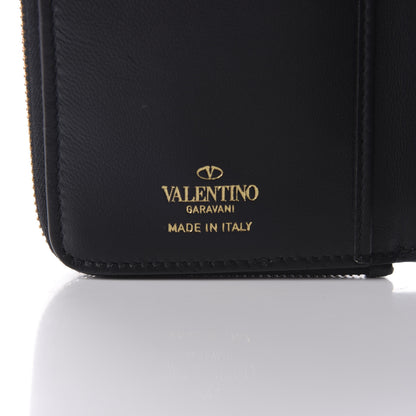 Valentino Garavani Grained Calfskin Vlogo Zip Around Wallet Black 6 of 8