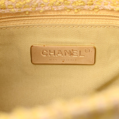 Chanel Tweed Quilted Medium Chanel 19 Flap Yellow 8 of 14