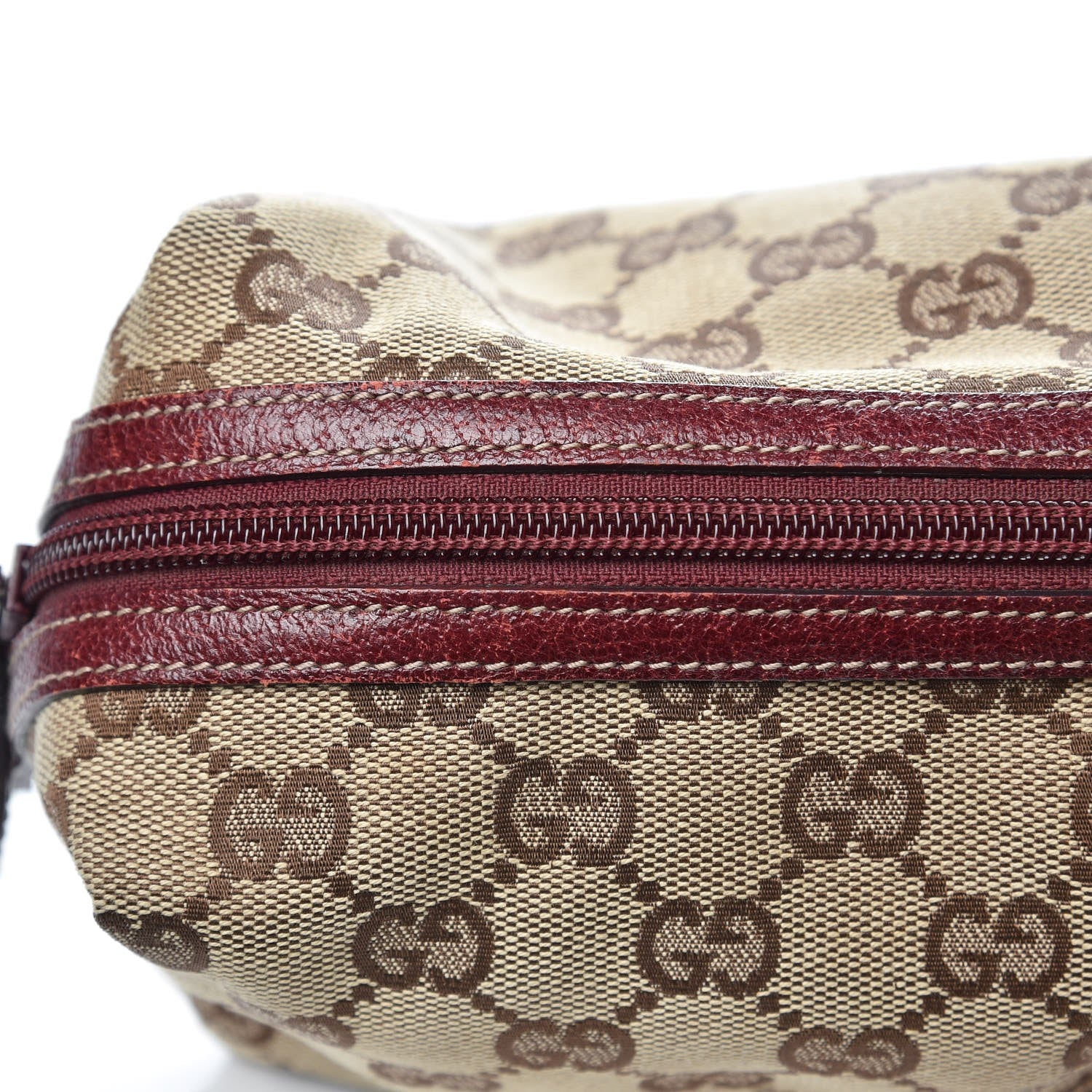 Gucci Monogram Large Cosmetic Case Burgundy 9 of 9
