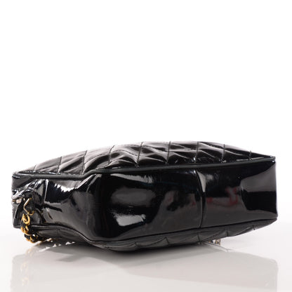 Chanel Patent Quilted Camera Case Black 4 of 10