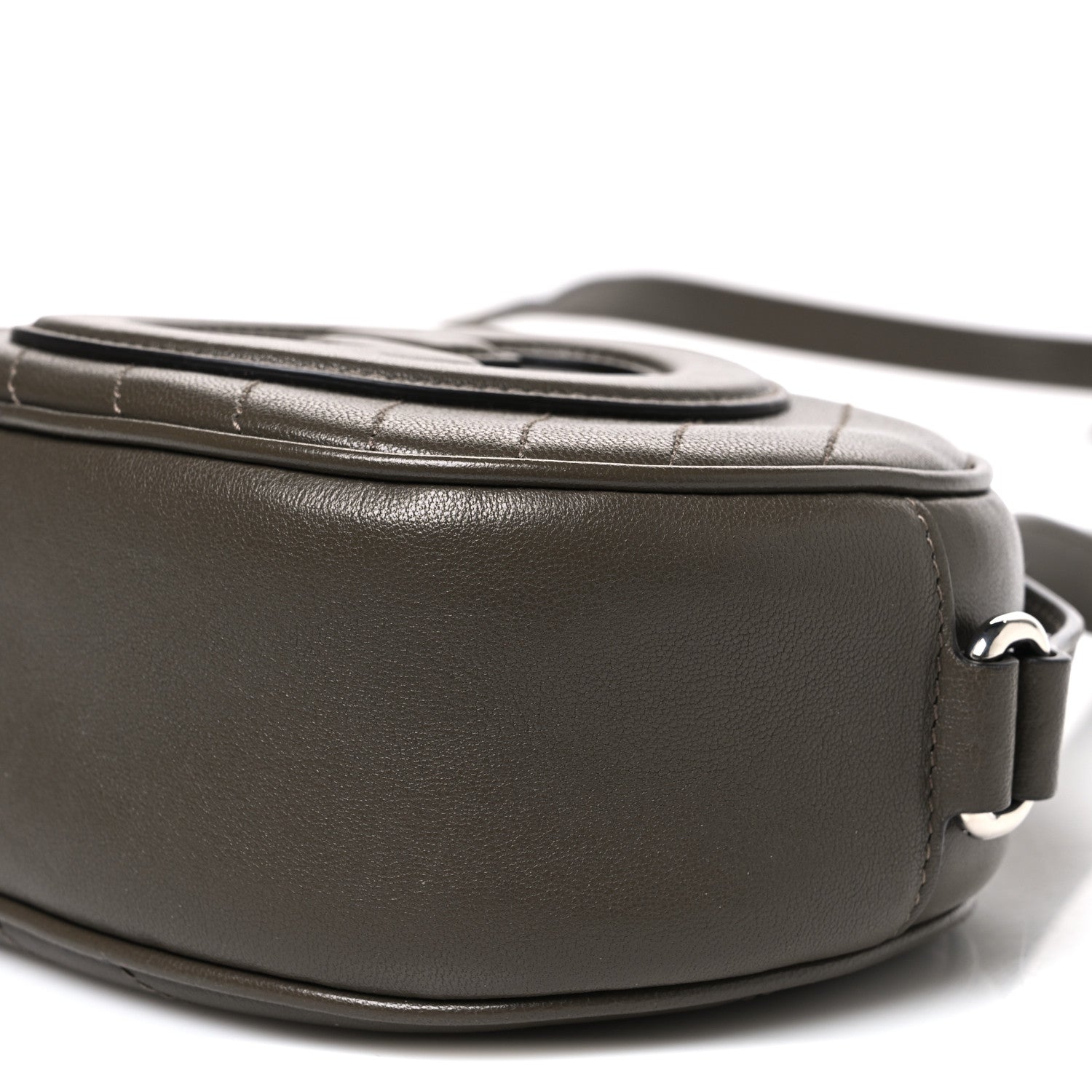 Gucci Sakai Be Green Calfskin Diagonal Stitched Mini Blondie Shoulder Bag Craclet Brown 10 of 10