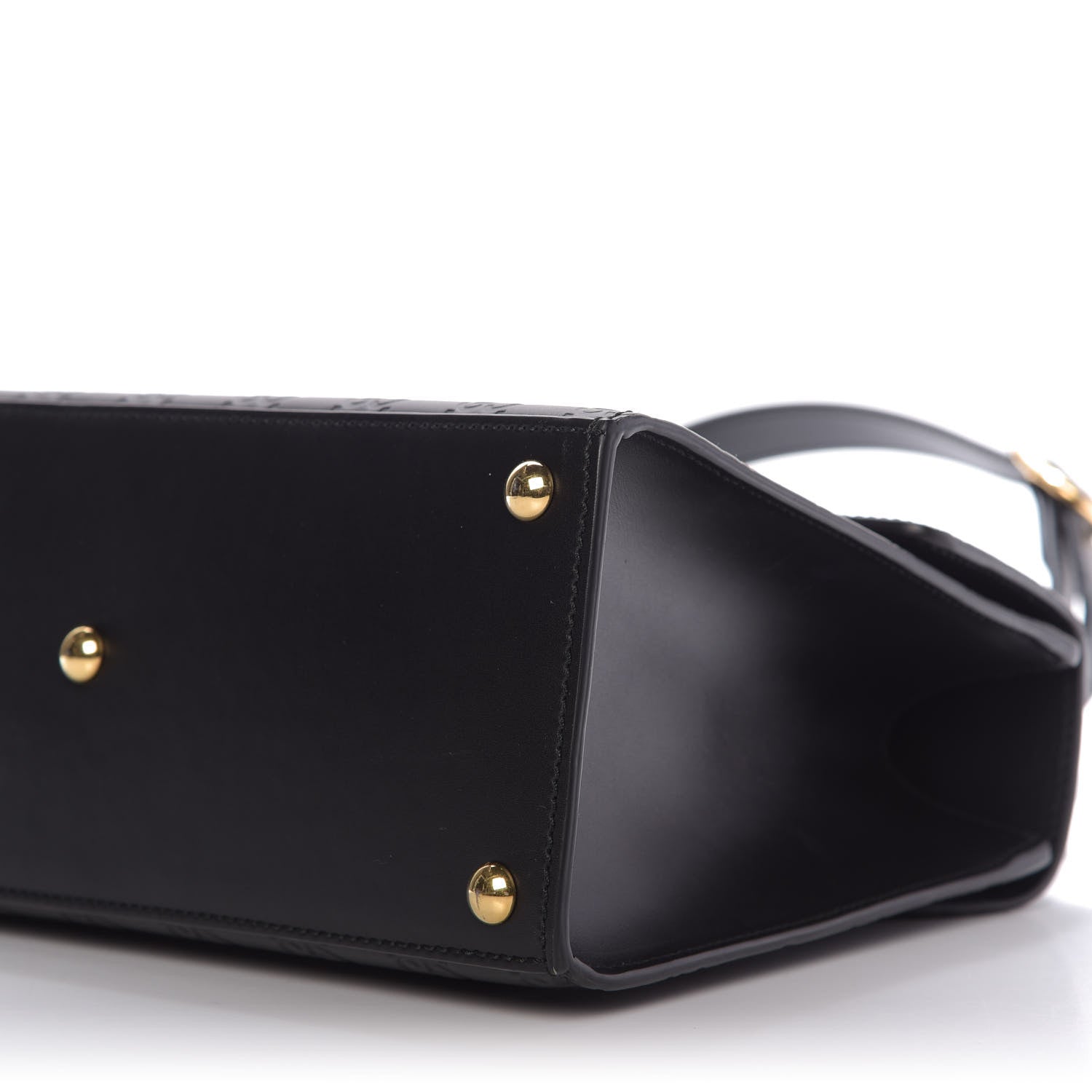 Gucci Guccissima Signature Small Padlock Top Handle Bag Black 7 of 9