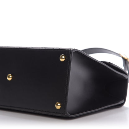 Gucci Guccissima Signature Small Padlock Top Handle Bag Black 7 of 9