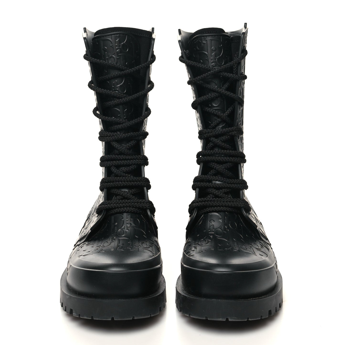 Oblique Rubber Diorcamp Boots 36 Black