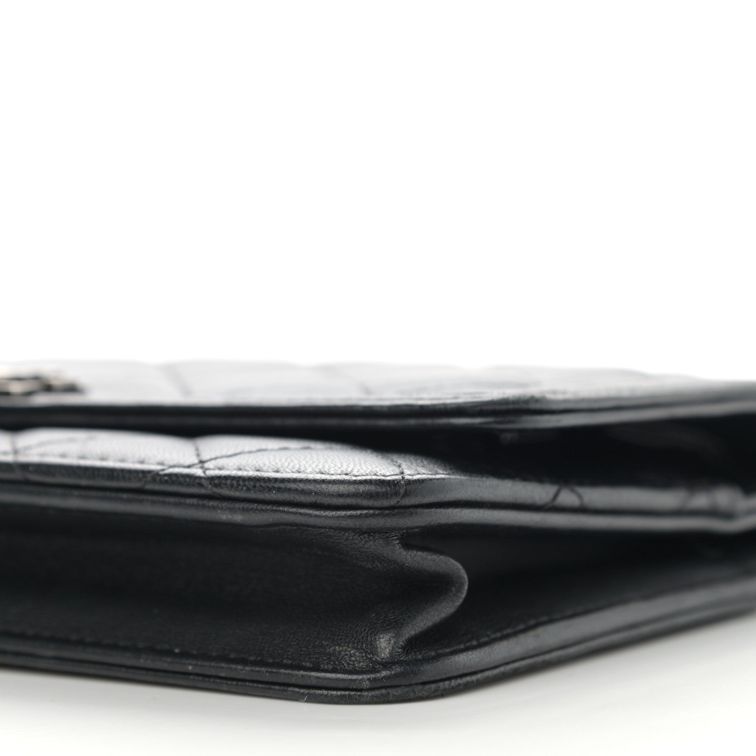 Chanel Lambskin Quilted Boy Wallet On Chain WOC Black 10 of 11