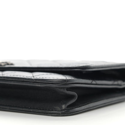 Chanel Lambskin Quilted Boy Wallet On Chain WOC Black 10 of 11