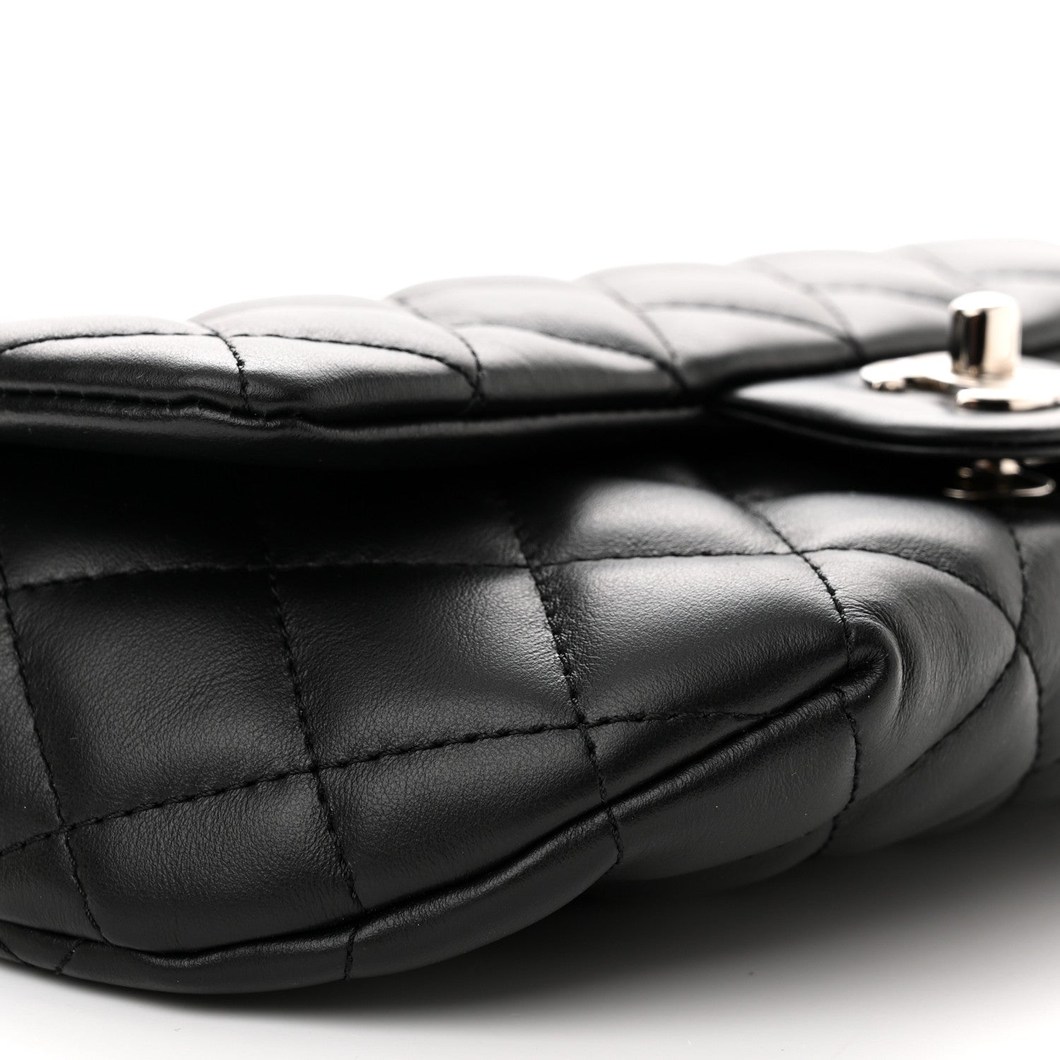 Chanel Calfskin Quilted CC Uniform Flap Belt Bag Black 10 of 12