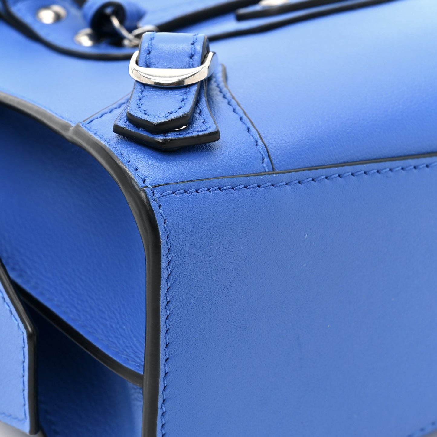 Smooth Calfskin Neo Classic Silver Hardware Mini City Bleu