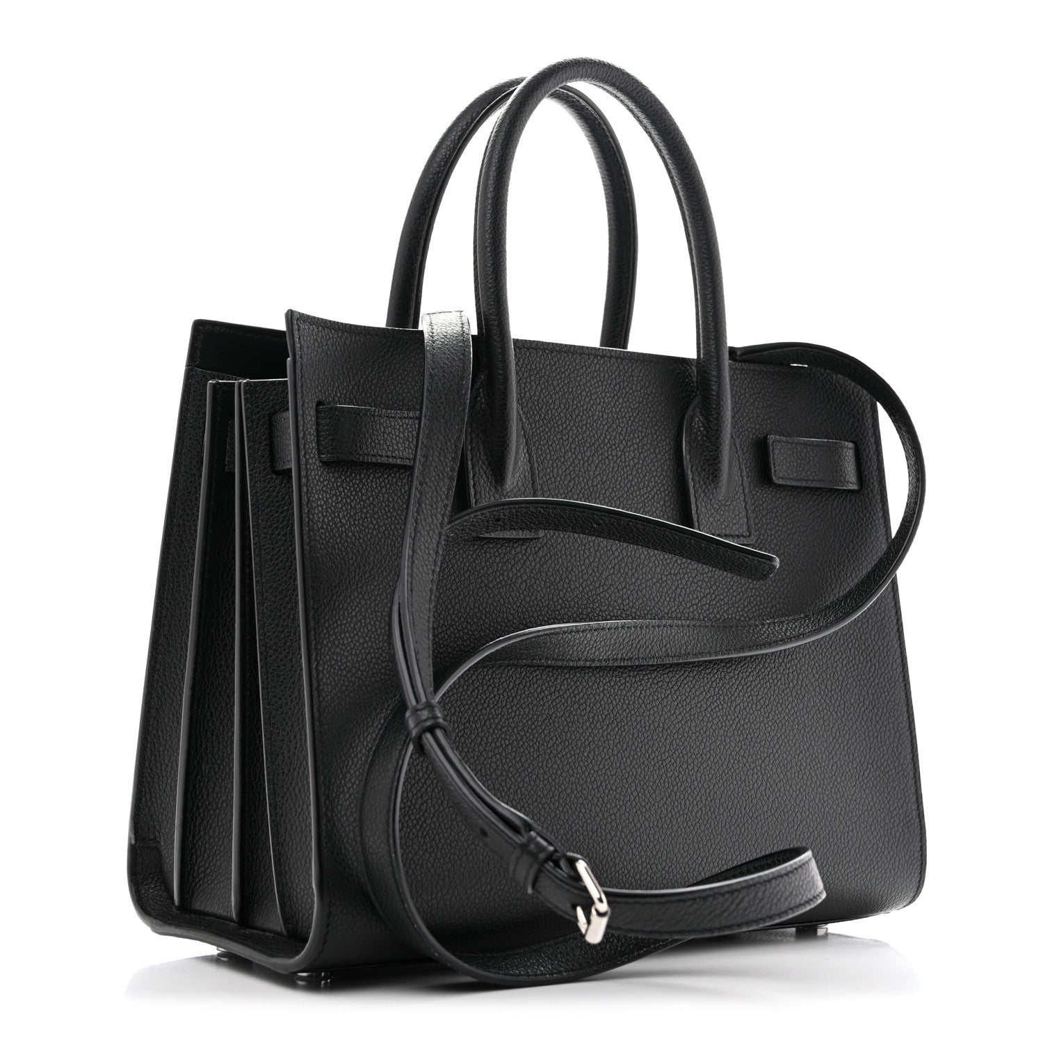 Saint Laurent Grained Calfskin Baby Sac De Jour Black 3 of 11