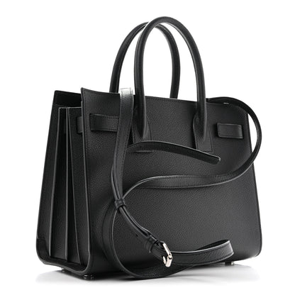 Saint Laurent Grained Calfskin Baby Sac De Jour Black 3 of 11