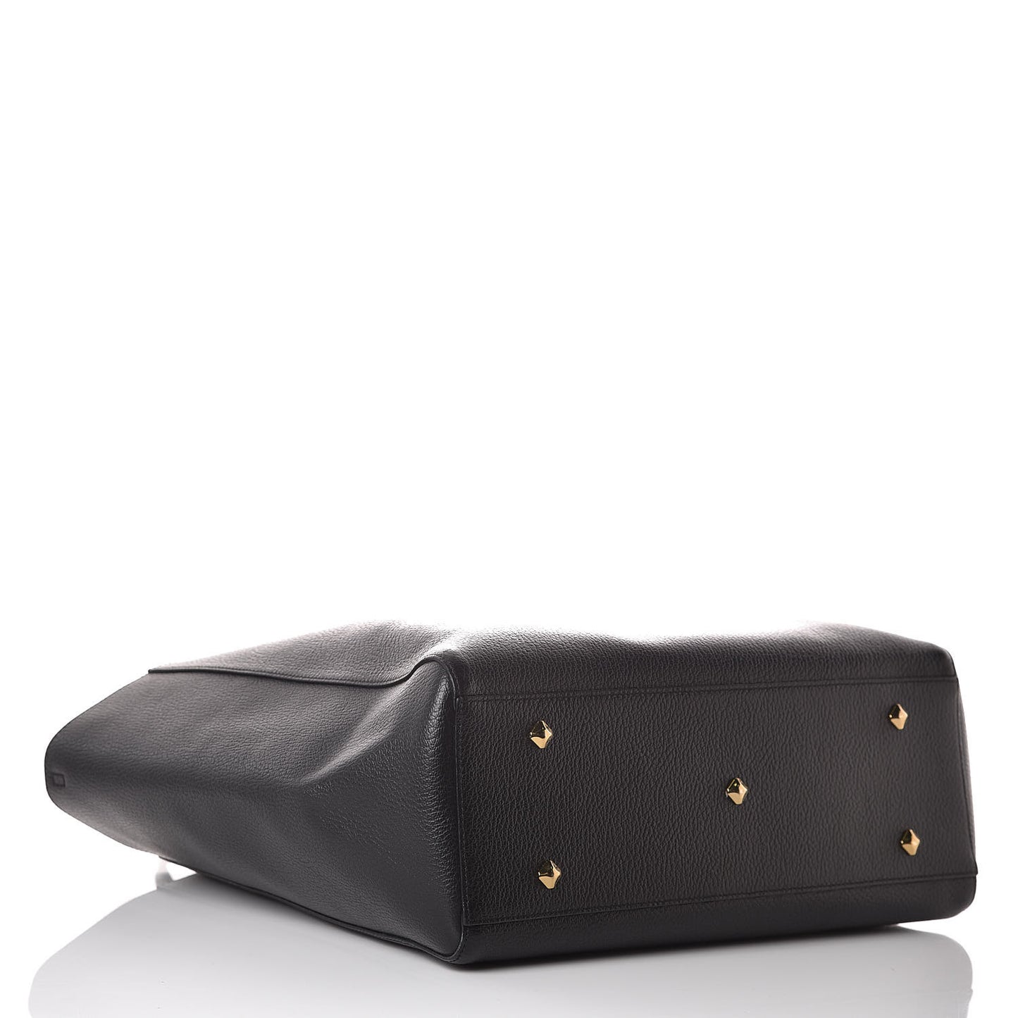 Grained Calfskin Medium Reversible Wandel Tote Black