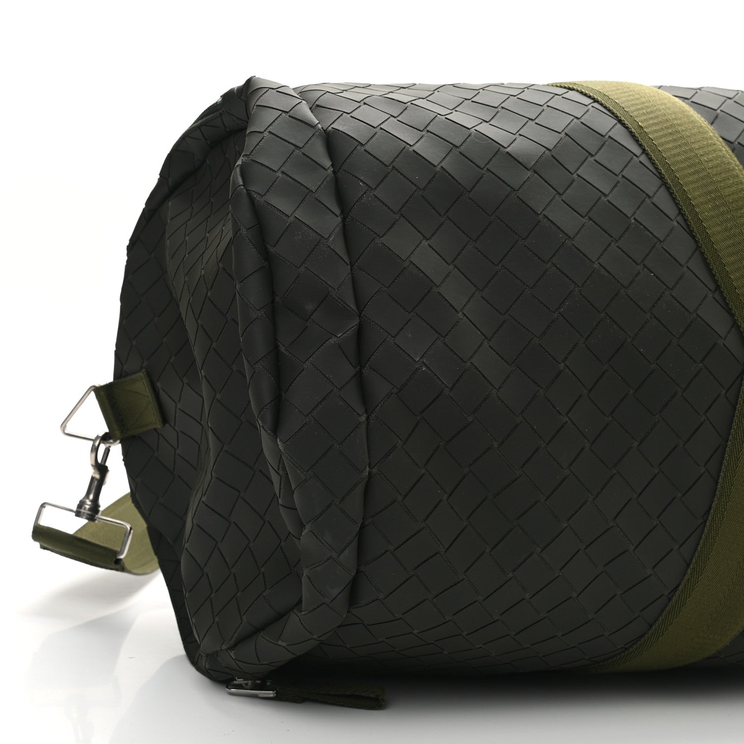 Bottega Veneta Intrecciato Rubber Canvas Duffle Bag Camping 6 of 9