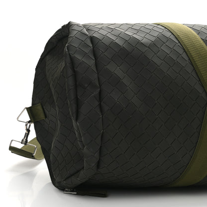 Bottega Veneta Intrecciato Rubber Canvas Duffle Bag Camping 6 of 9