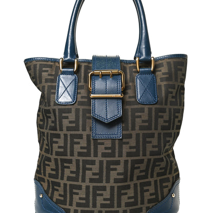 Fendi Zucca Tote Tobacco Blue 7 of 12