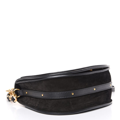 Chloe Calfskin Suede Medium Nile Bracelet Bag Black 3 of 11