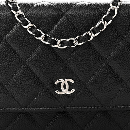 Chanel Caviar Quilted Mini Wallet On Chain WOC Black 8 of 11