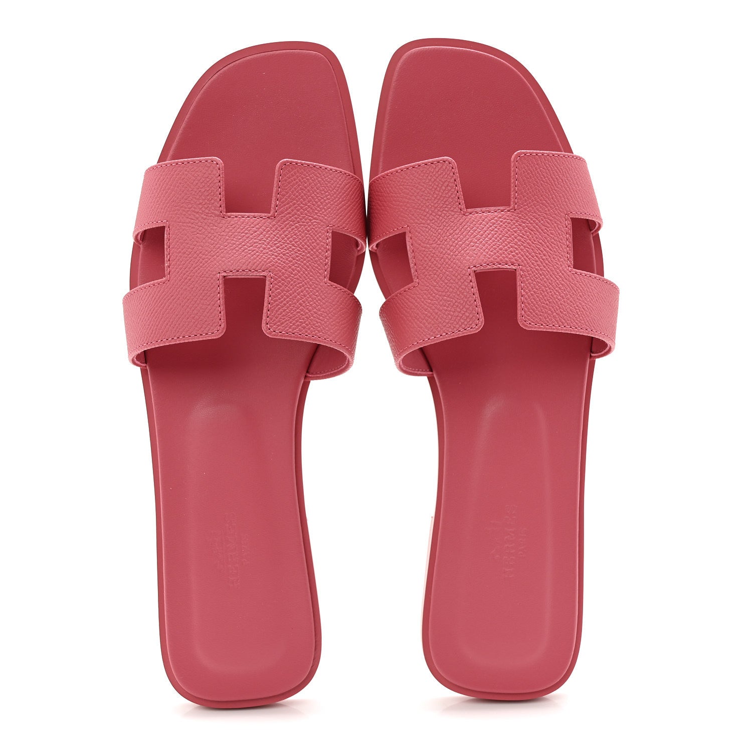 Hermes Epsom Oran Sandals 40.5 Rose De Venise 2 of 10