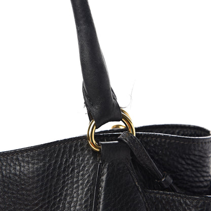 Prada Vitello Daino Side Pocket Tote Black 8 of 11