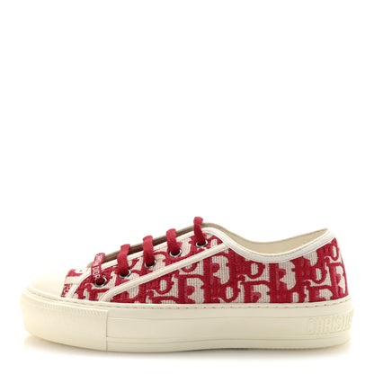 Christian Dior Canvas Oblique Walk'N'Dior Low Top Sneakers 35 Framboise 1 of 9