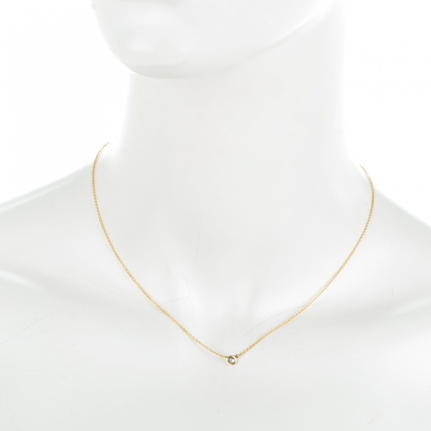 18K Yellow Gold Diamond .17ct Elsa Peretti Diamonds by the Yard Pendant Necklace