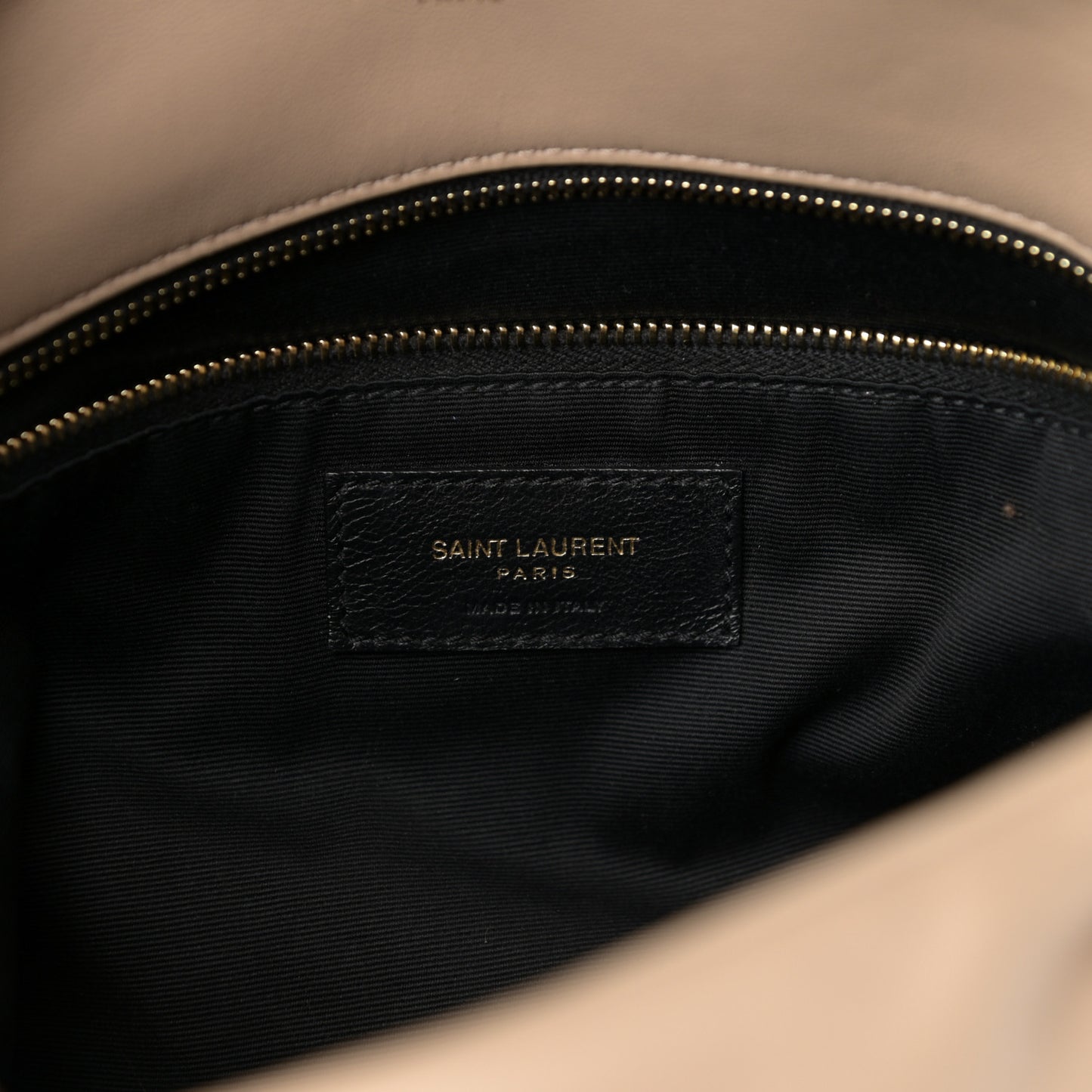 Lambskin Quilted Medium Loulou Puffer Monogram Chain Satchel Dark Beige