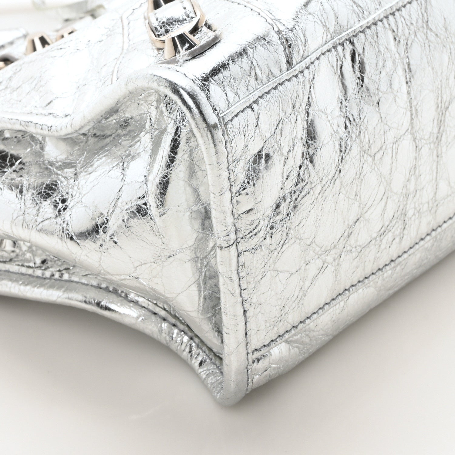 Balenciaga Agneau Silver Hardware Small City Gris Aluminum 10 of 11