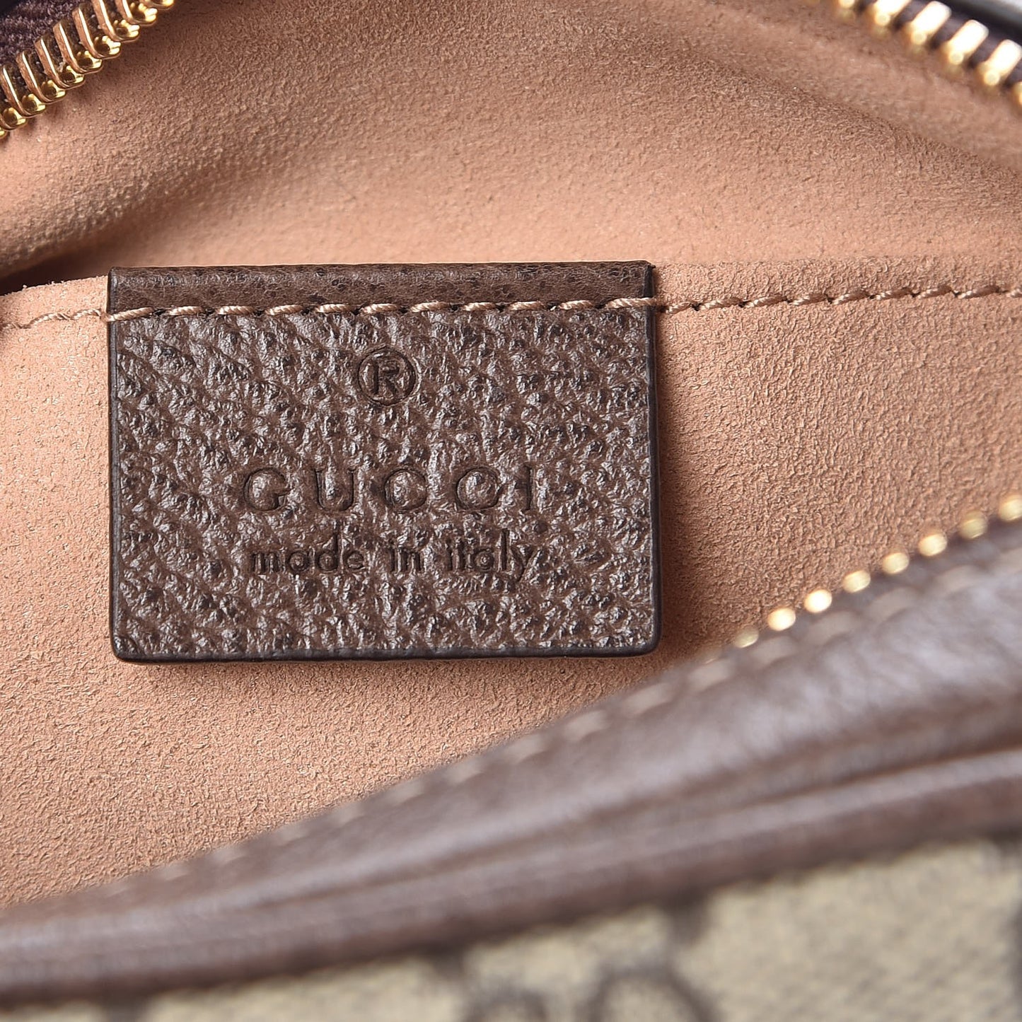 GG Supreme Monogram Web Mini Ophidia Shoulder Bag Brown