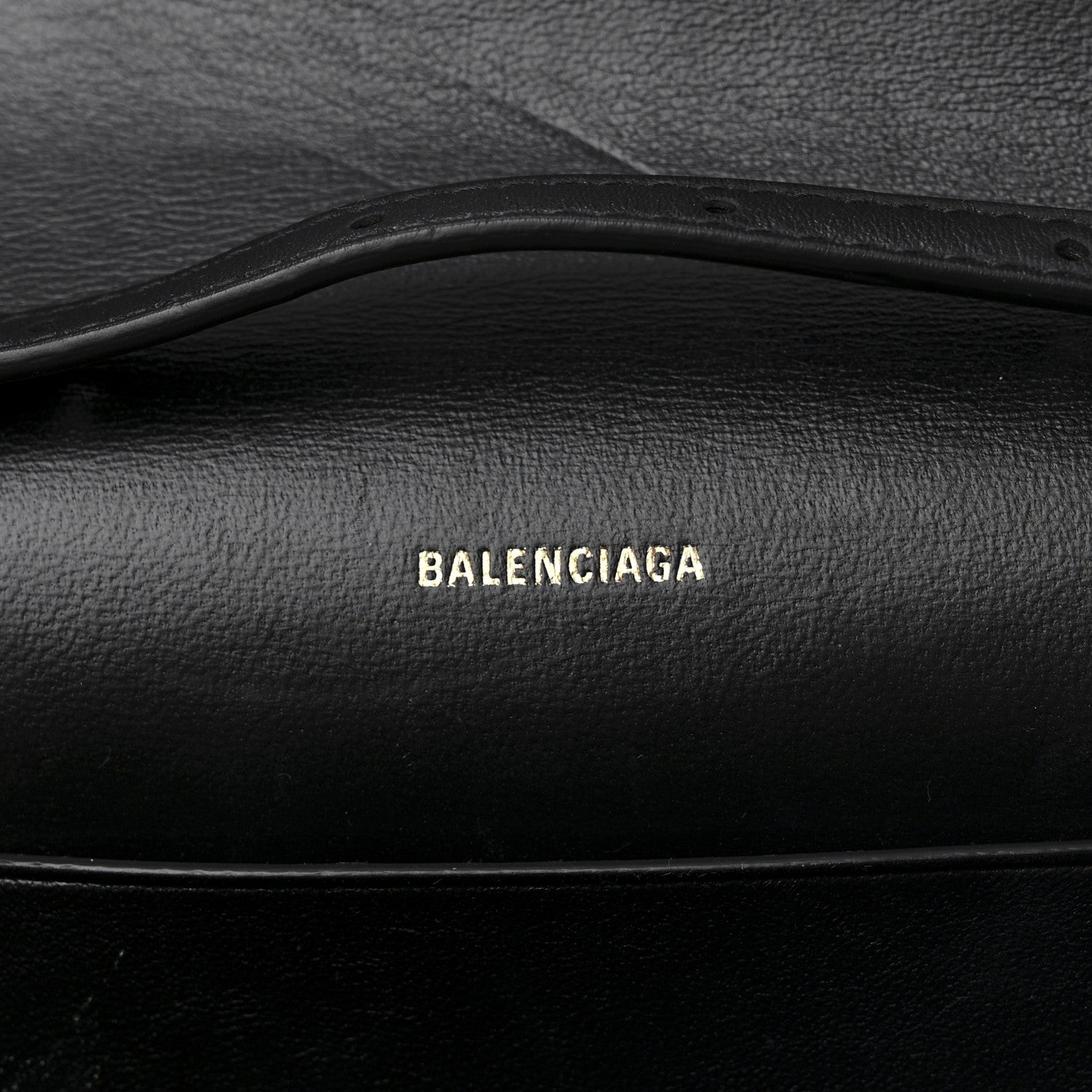 Balenciaga Nappa Calfskin Quilted Touch B Phone Holder With Strap Black 6 of 10